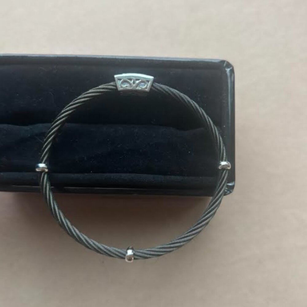 Vintage Charroil Black Cable and Diamond Bracelet - magnetic closure - Picture 3 of 4